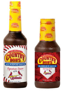 all purpose sauce and barbeque sauce labels on country bob's bottles