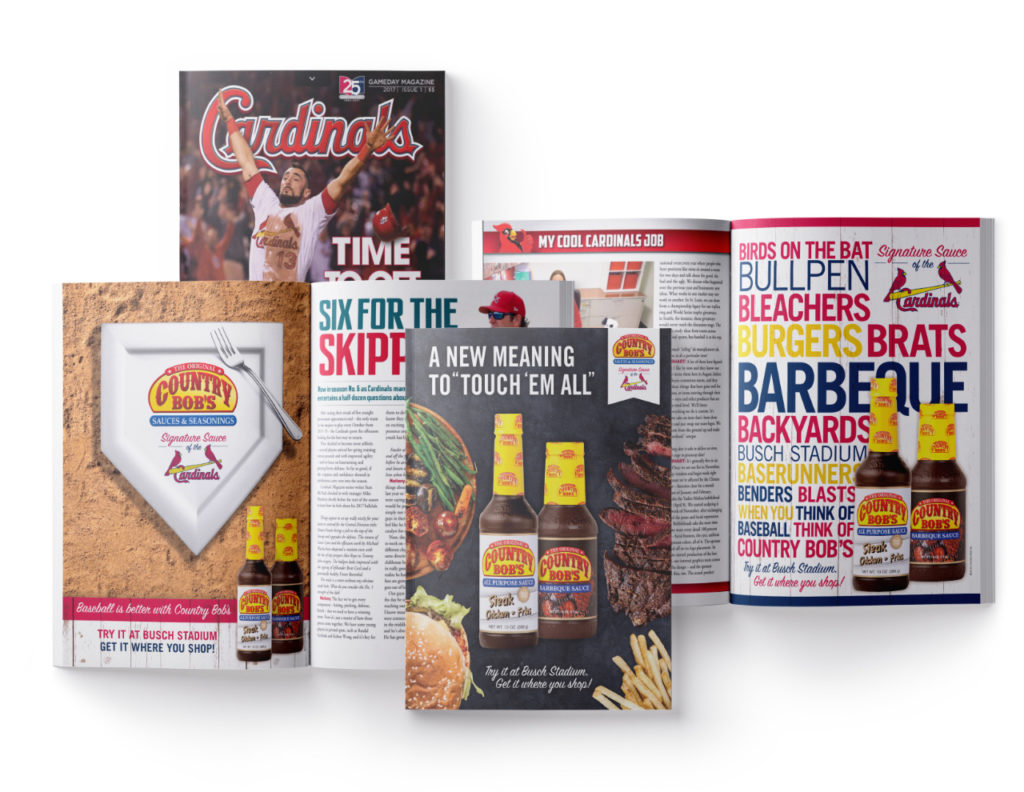 magazine ads showing country bob's products