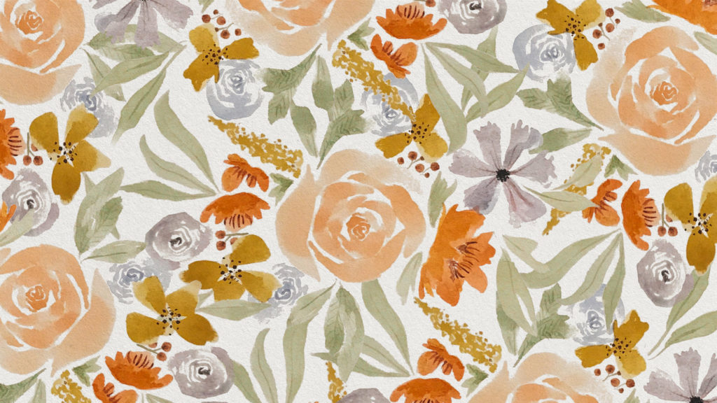 Floral Stealth Virtual Background by Brittany