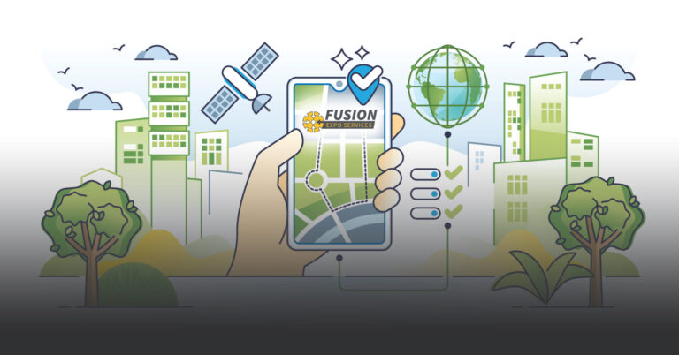 Geo-fencing graphic for Fusion Expo Services