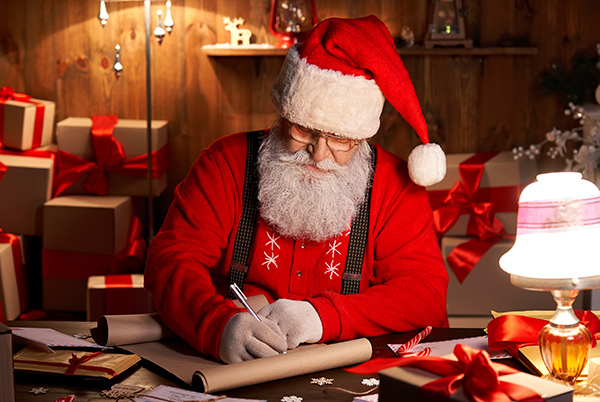 Santa checking his list