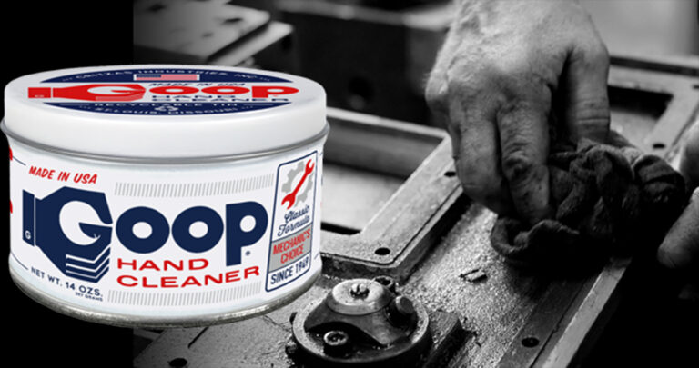 Original Goop can on a black and white background image