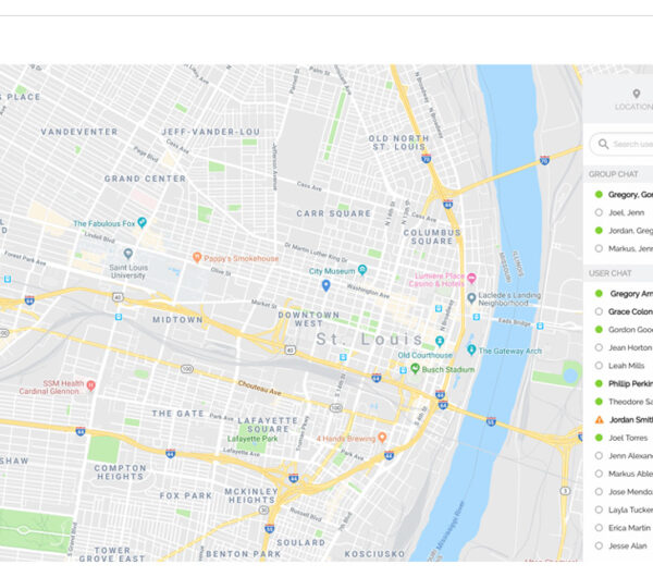 tracking map of the st. louis area